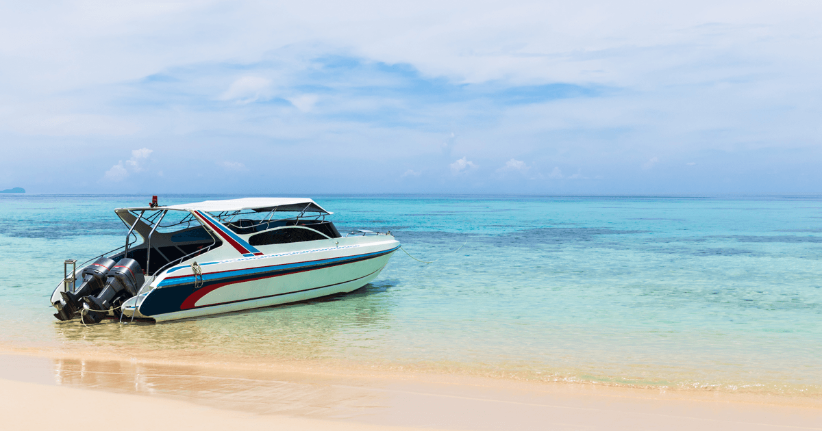 marine boat at a beautiful small island